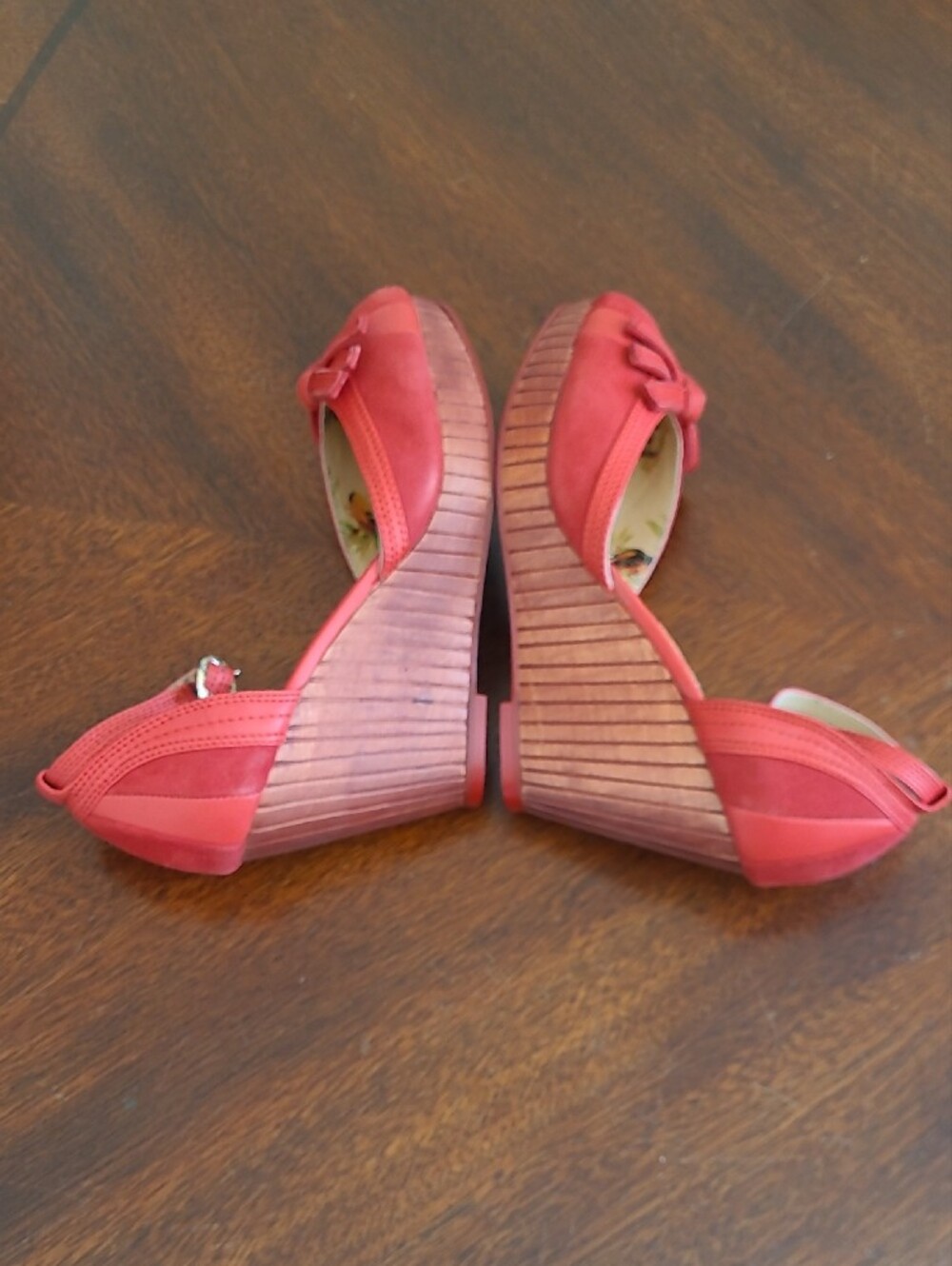 Like New, Miss L- Fire Pin-up Wedge Shoes Size 36, US 5.5-6. - Picture 6 of 15